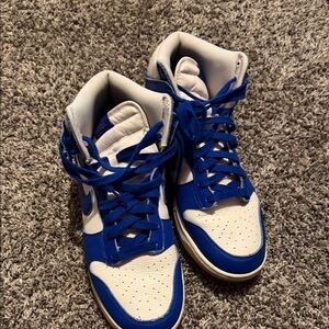 Nike Blue and White Men's Sneakers